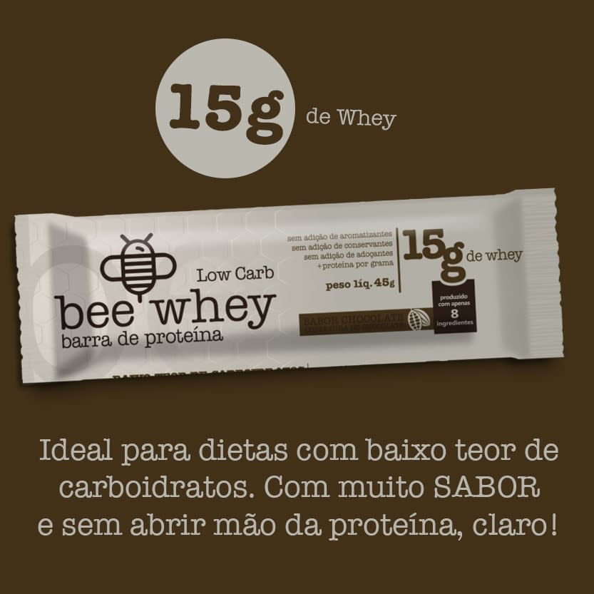 LowCarb | Barra de proteína | - Bee Whey | Deliciosamente Saudável!